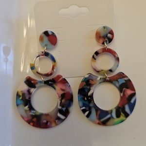 Ladies multi-clored earrings